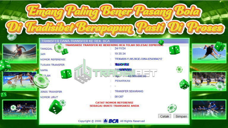 Bukti JP SPORTBOOK TRADISIBET 24 November 2024 Rp 42.000.000,- LUNAS