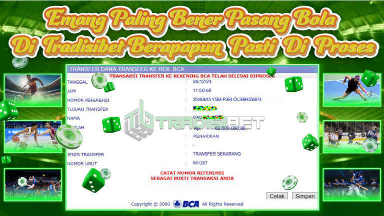 Bukti JP SPORTBOOK TRADISIBET 26 Desember 2024 Rp 82.000.000,- LUNAS