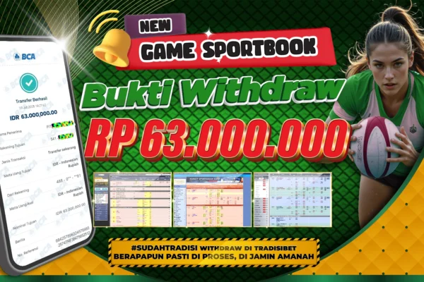 Bukti JP SPORTBOOK TRADISIBET 13 JULI 2025 Rp 63.000.000,- LUNAS