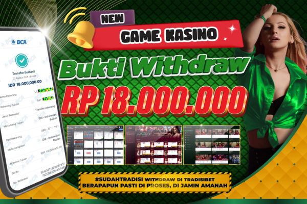Bukti JP LIVE CASINO TRADISIBET 22 AGUSTUS 2025 Rp 18.000.000,- LUNAS